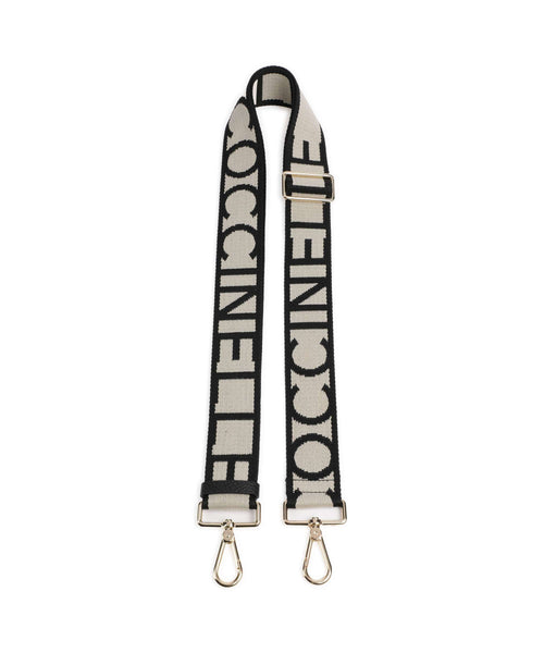 Coccinelle Nastro Signature Bag strap chalk/noir