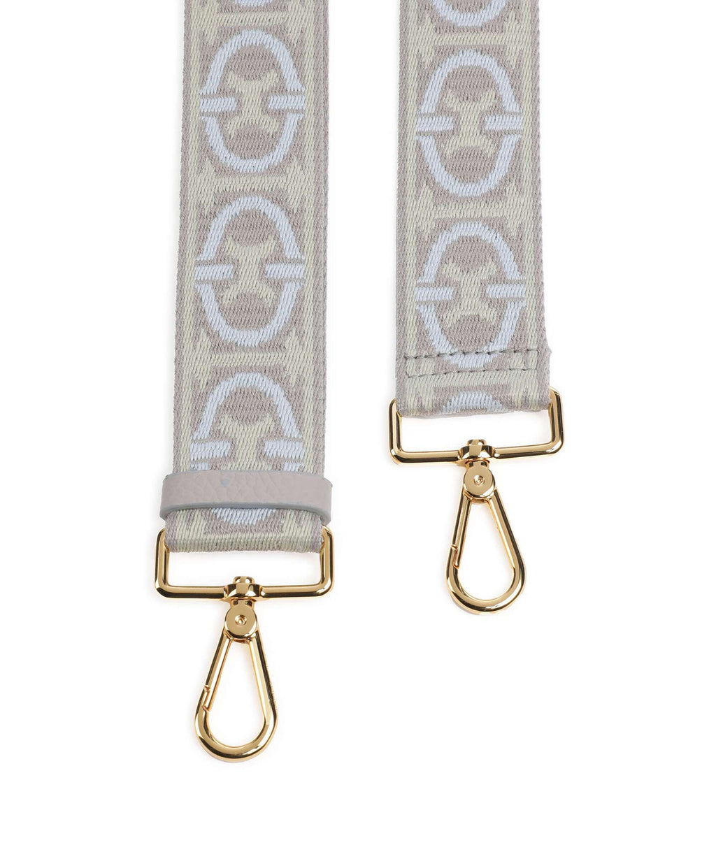 Coccinelle Nastro Monogram Tricolor Bag strap multicolour/celeste/light grey