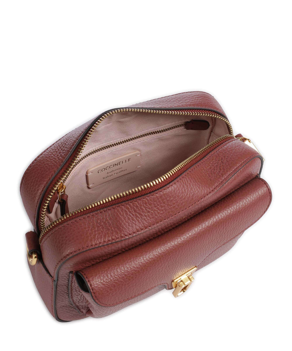 Coccinelle Beat Soft Ribbon Crossbody bag brandy