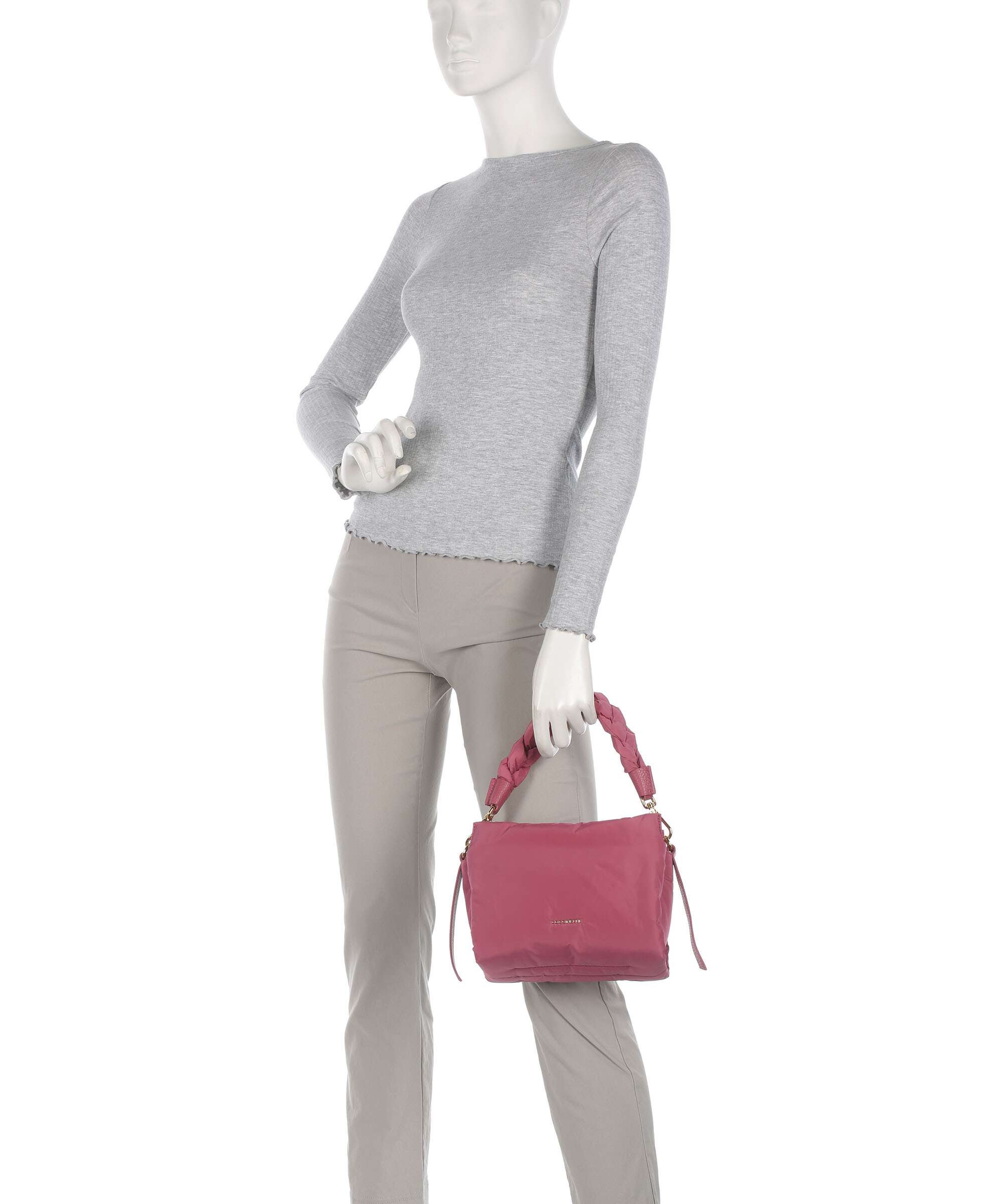 Coccinelle Boheme Puffy Nylon Handbag rosewood
