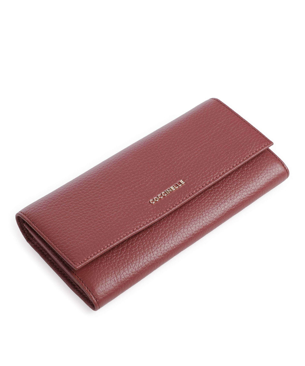 Coccinelle Metallic Soft Wallet brandy
