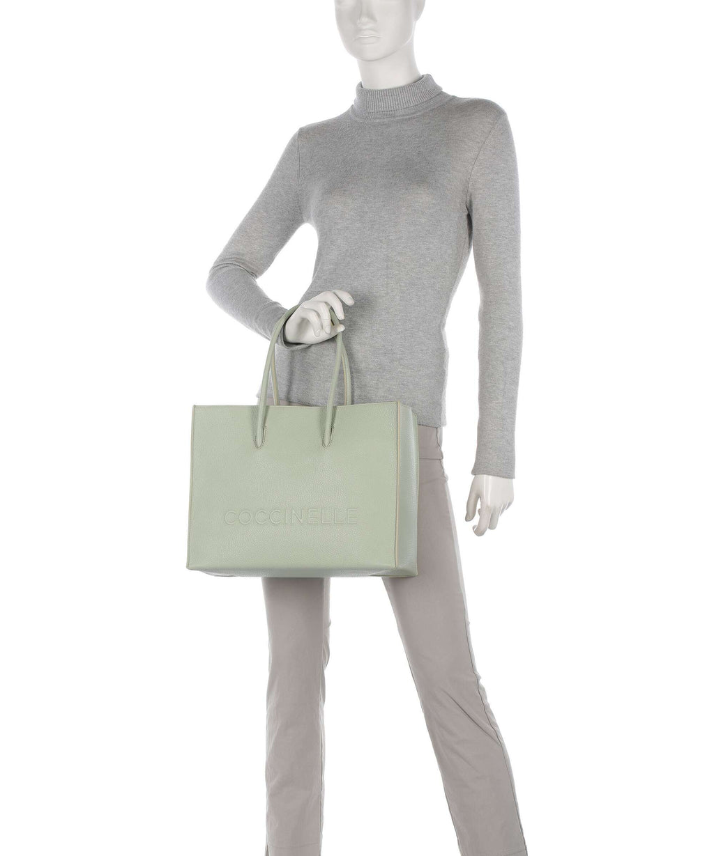 Coccinelle Myrtha Maxi Logo Tote bag celadon green