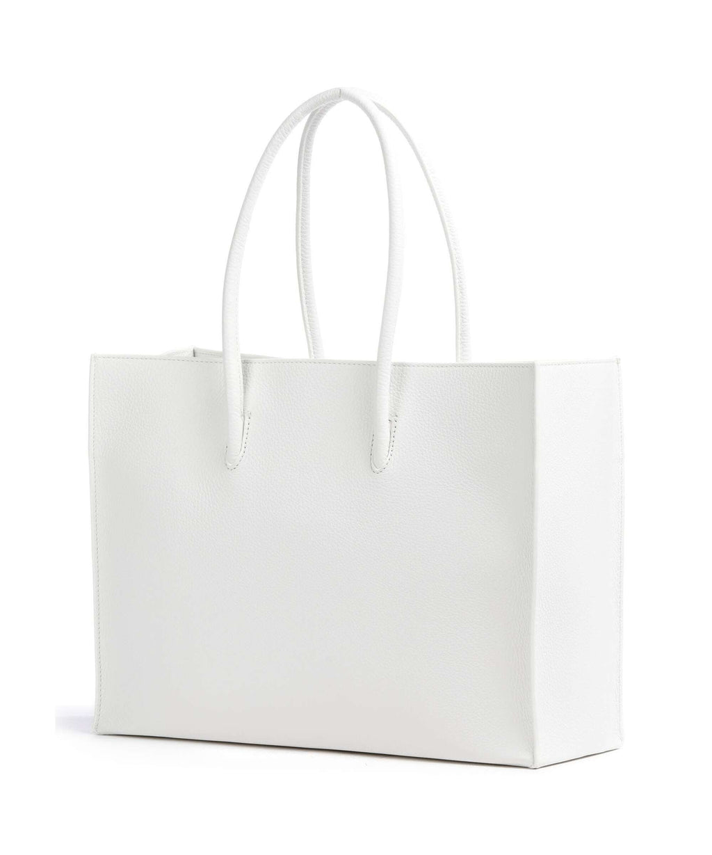 Coccinelle Myrtha Maxi Logo Tote bag brillant white