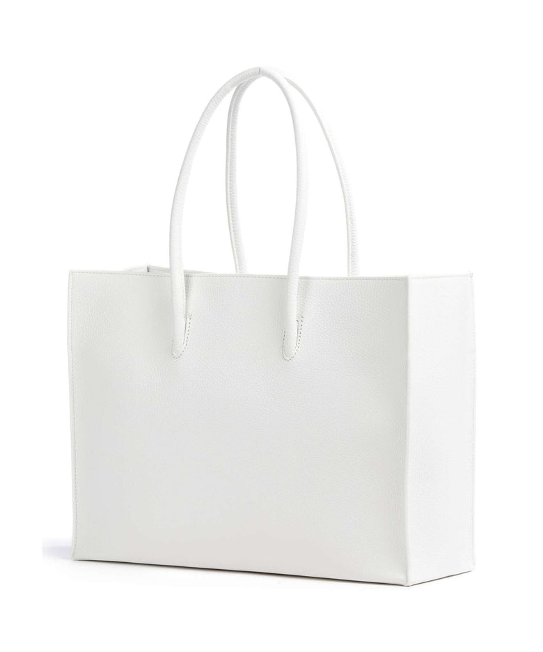 Coccinelle Myrtha Maxi Logo Tote bag brillant white