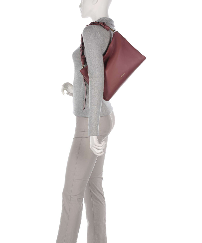 Coccinelle Boheme Grana Double Hobo bag brandy/grenadine red
