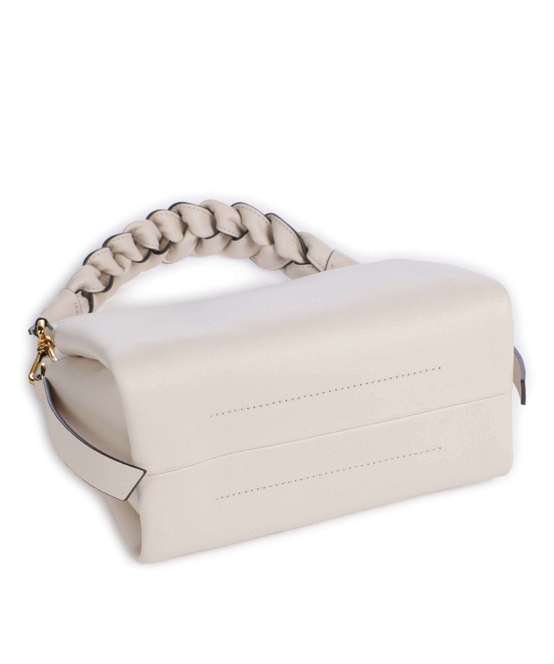 Coccinelle Boheme Grana Double Handbag lambskin white/laurel green