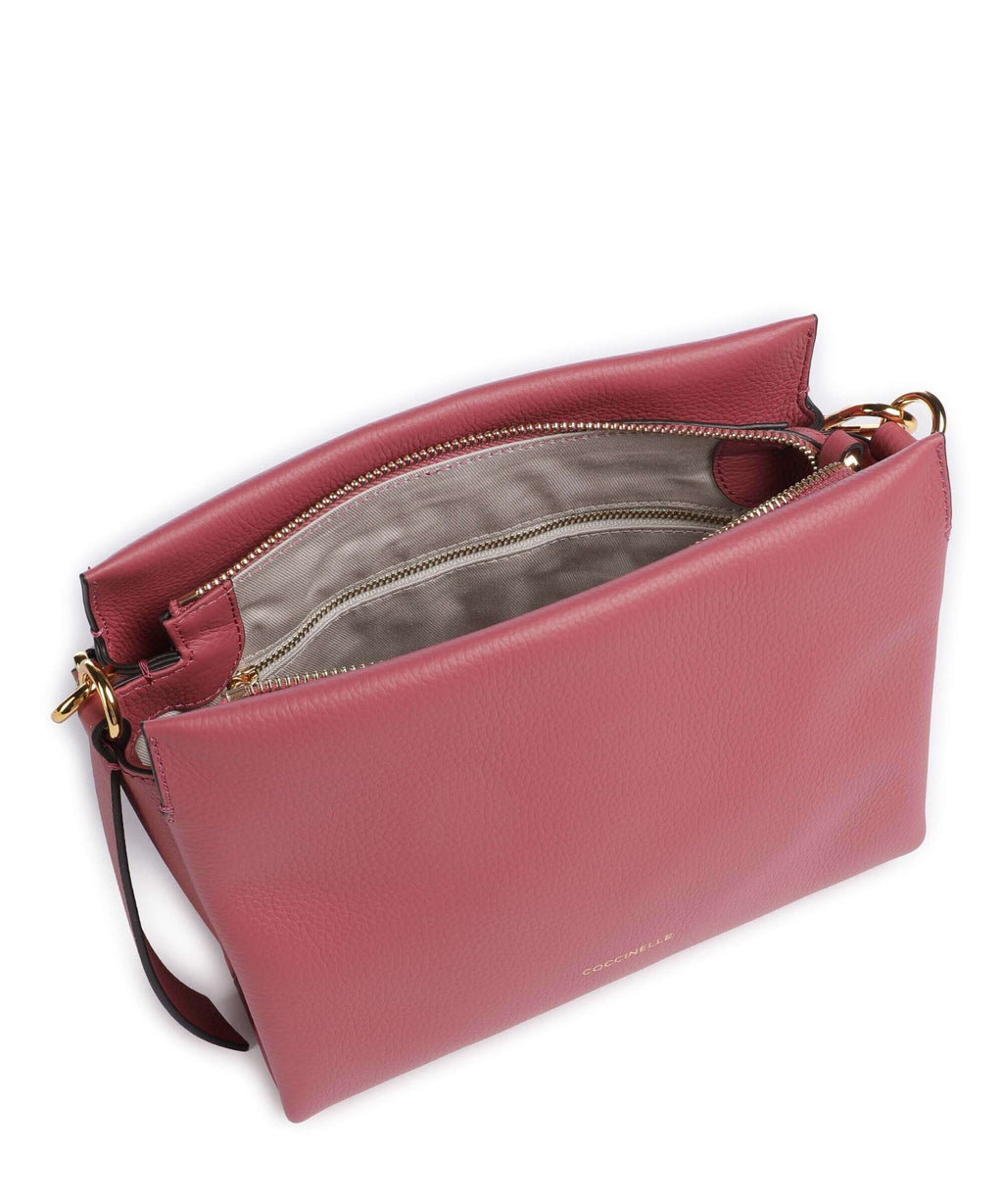 Coccinelle Boheme Grana Double Handbag rosewood/brandy