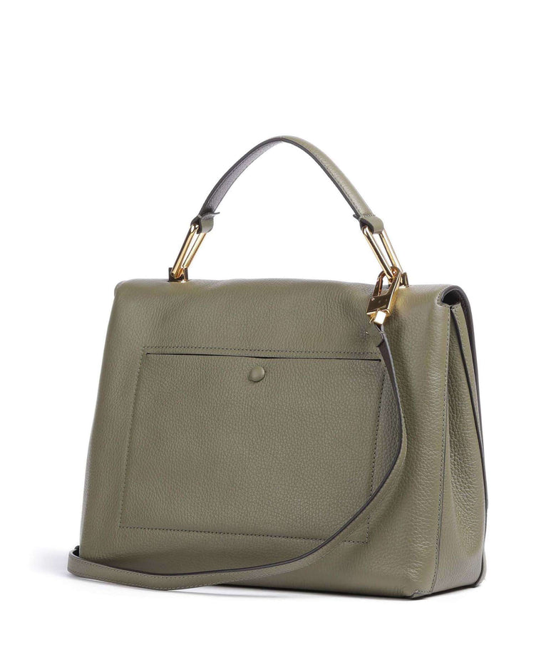 Coccinelle Liya Handbag laurel green/fondant brown