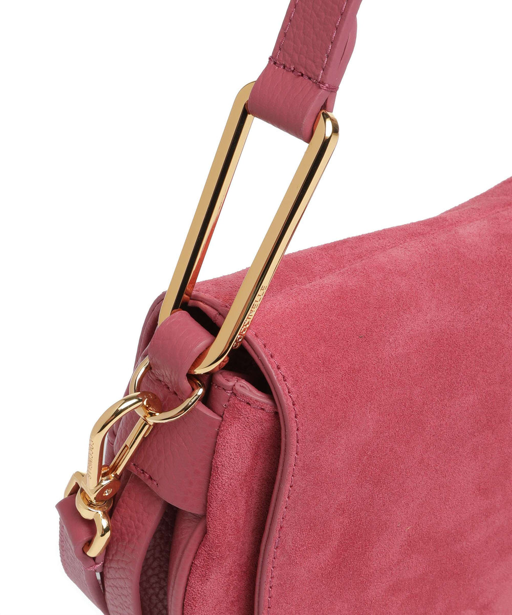 Coccinelle Magie Suede Shoulder bag rosewood