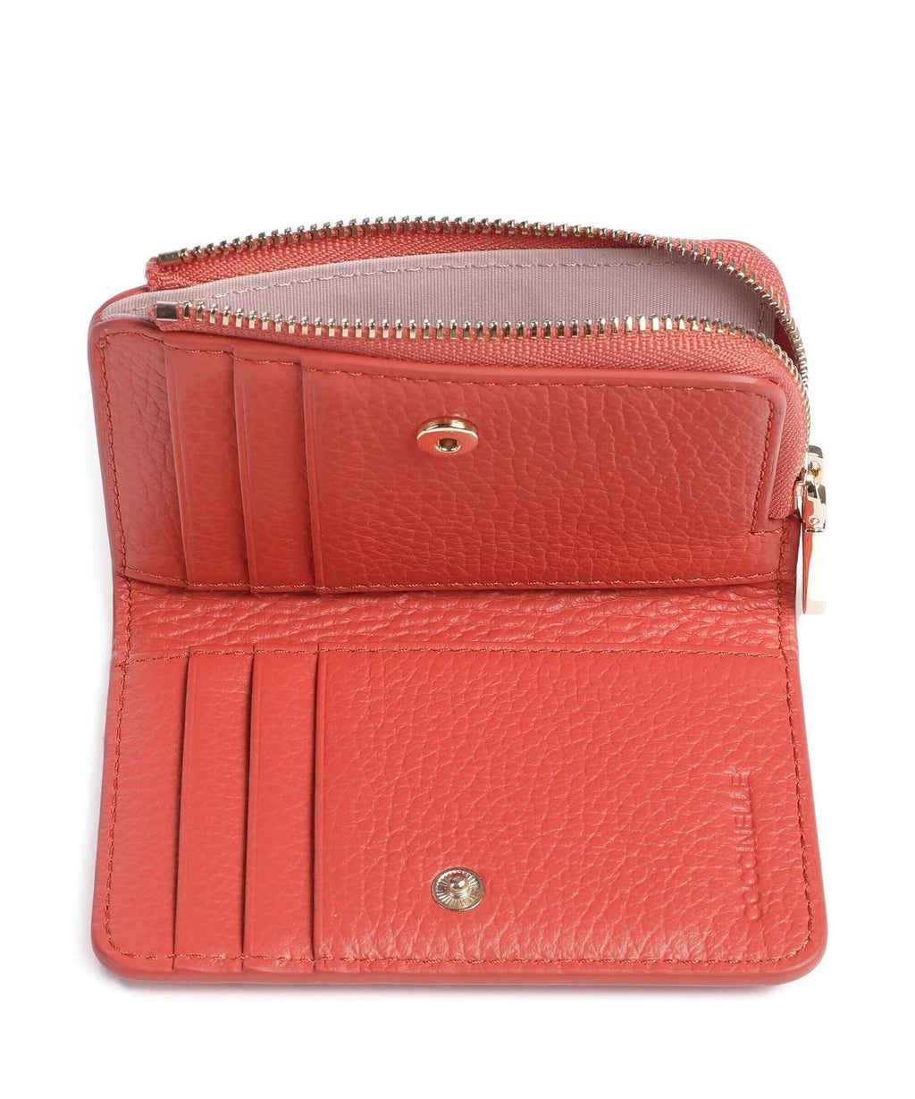 Coccinelle Metallic Soft Wallet grenadine red
