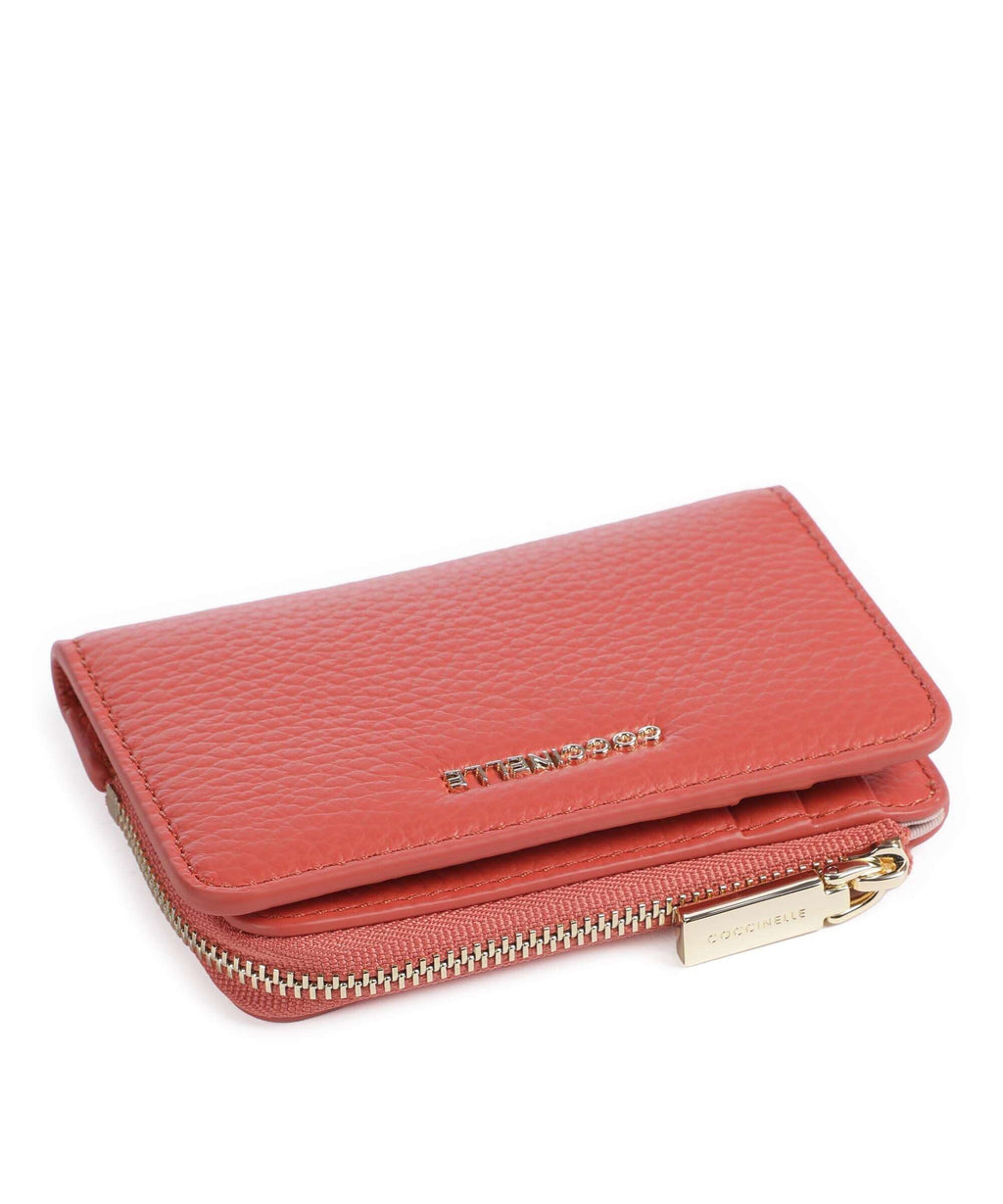 Coccinelle Metallic Soft Wallet grenadine red