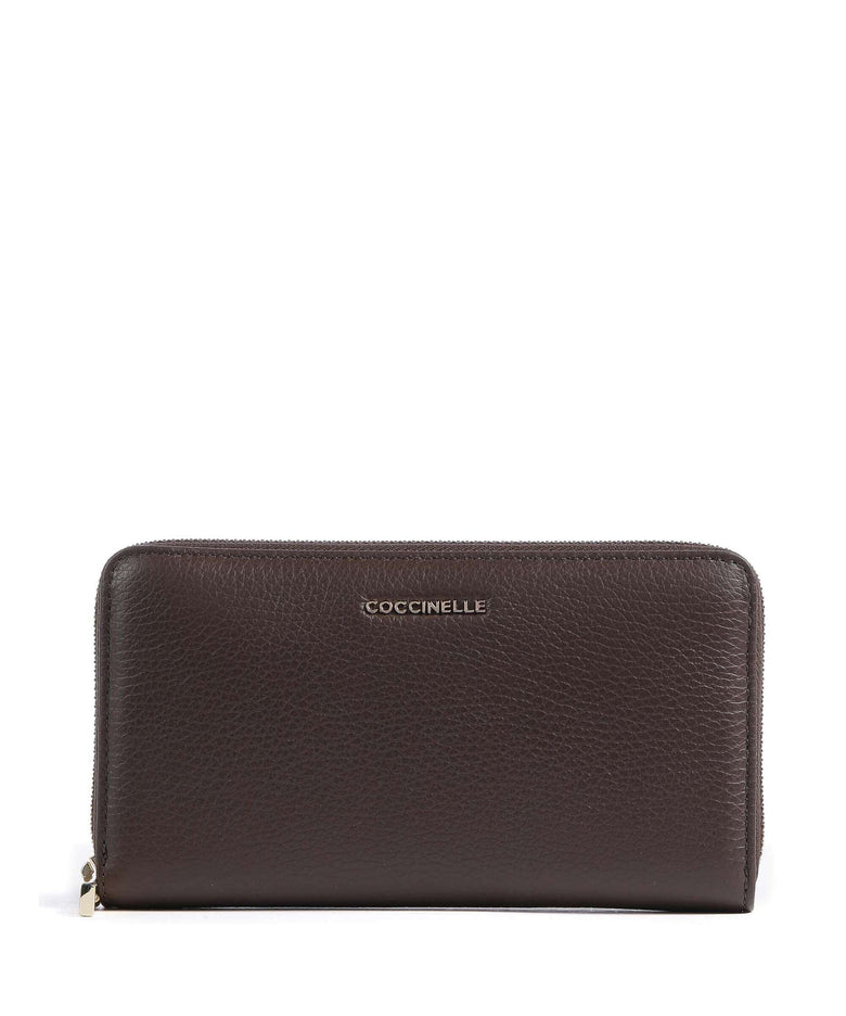 Coccinelle Metallic Soft Wallet fondant brown
