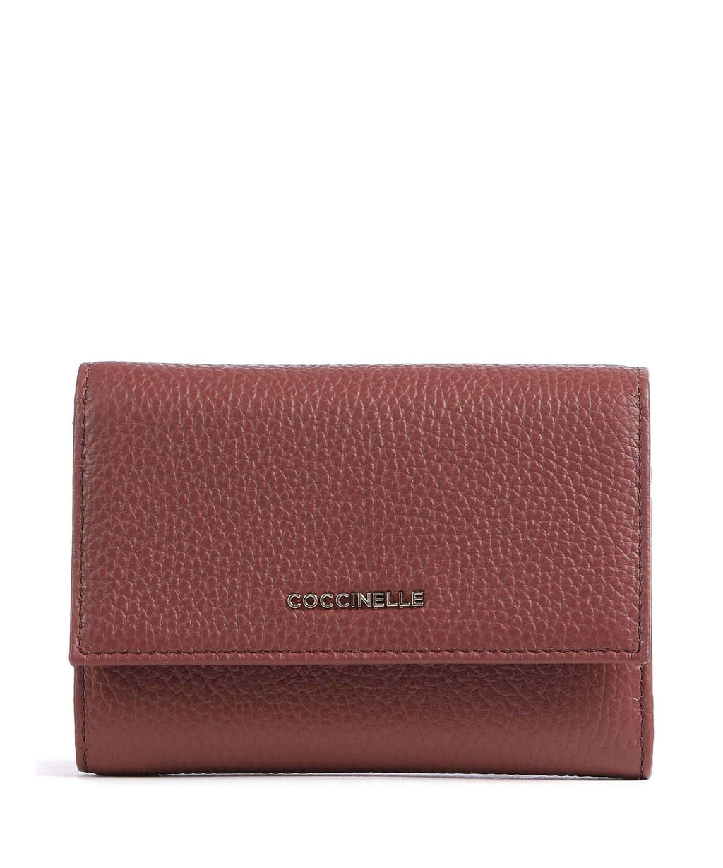 Coccinelle Metallic Soft Wallet brandy