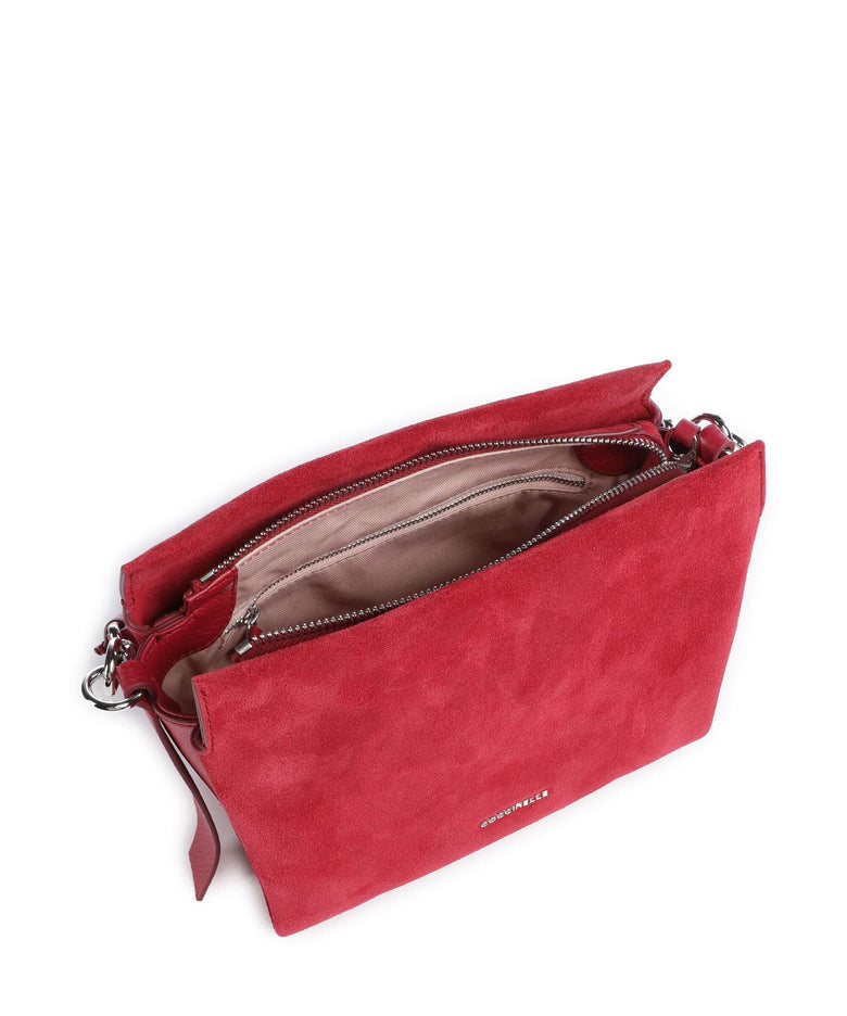 Coccinelle Boheme Suede Handbag sangria