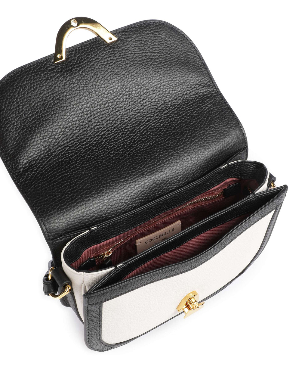 Coccinelle Dew Crossbody bag blanco/noir