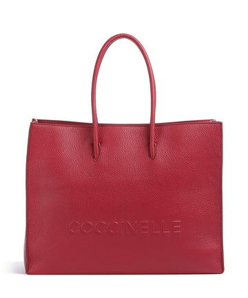 Coccinelle Myrtha Maxi Logo Borsa shopper sangria