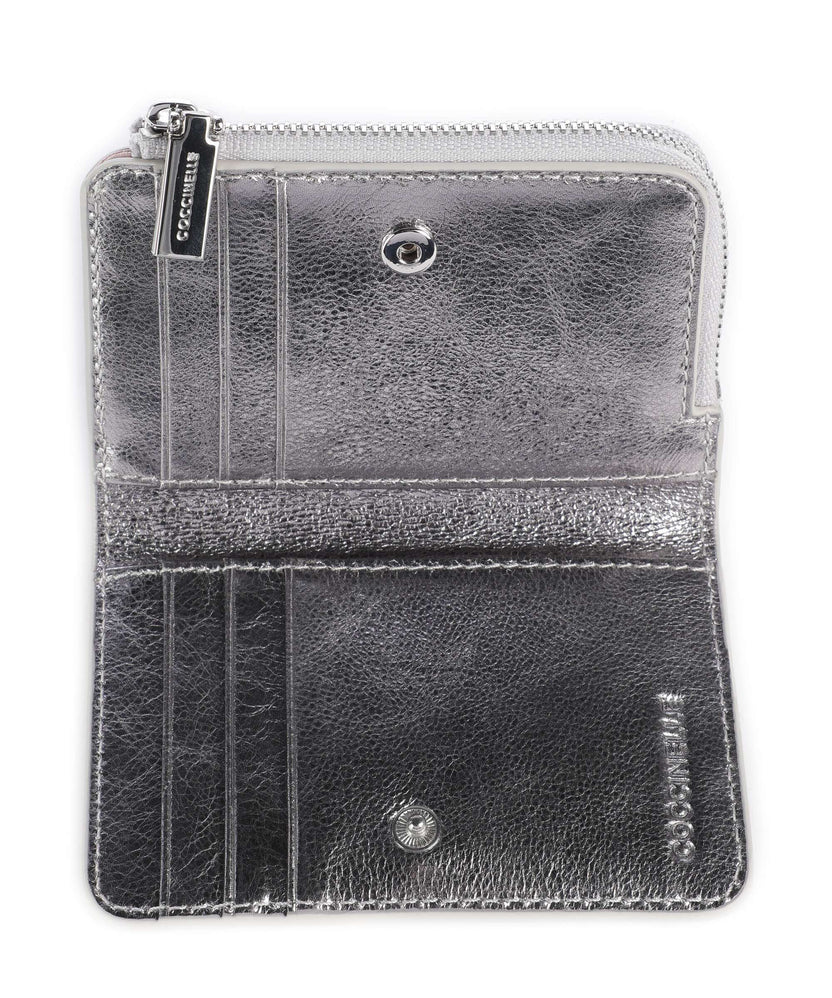 Coccinelle Metallic Smooth Metal Wallet silver