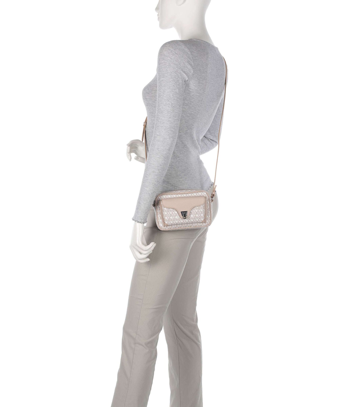 Coccinelle Beat Monogram Crossbody bag multicolour/blanco/rosette