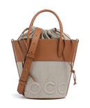 Coccinelle Myrtha Canvas Borsa a secchiello natural/cuir