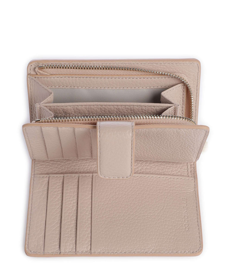 Coccinelle Metallic Soft Wallet rosette