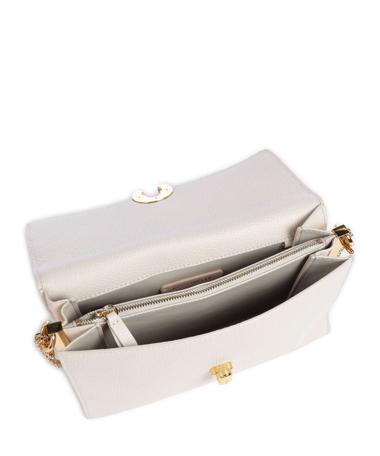 Coccinelle Binxie Crossbody bag lambskin white