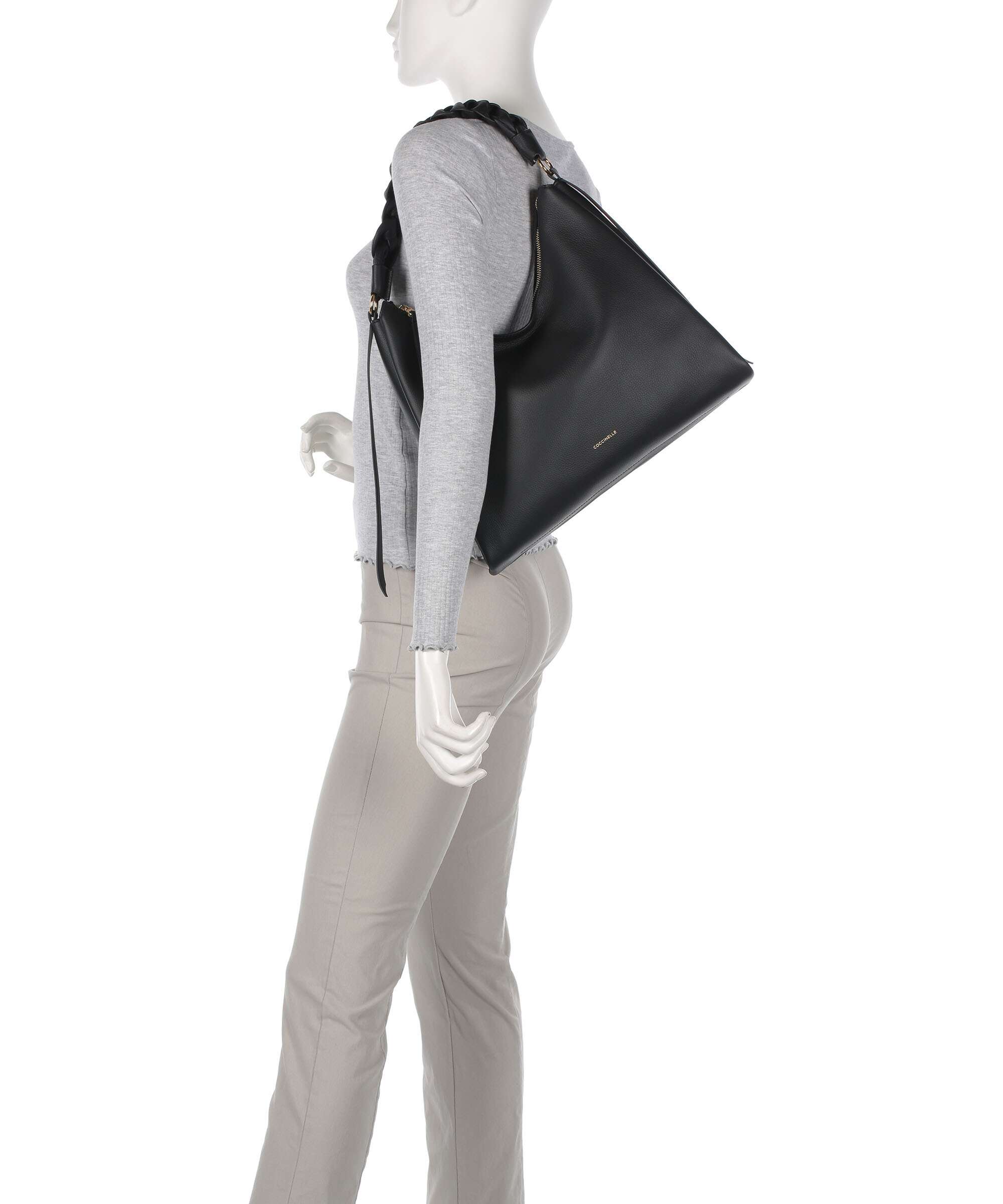Coccinelle Boheme Grana Double Hobo bag noir/cuir