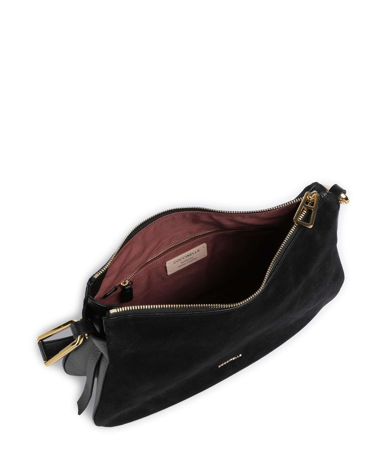 Coccinelle Magie Suede Hobo bag noir