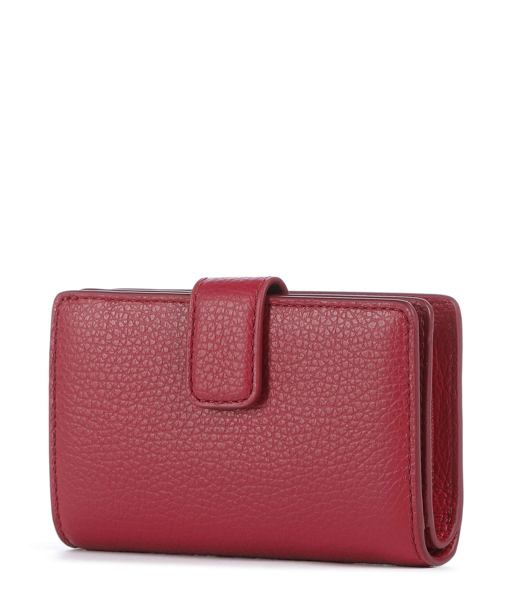 Coccinelle Metallic Soft Wallet sangria