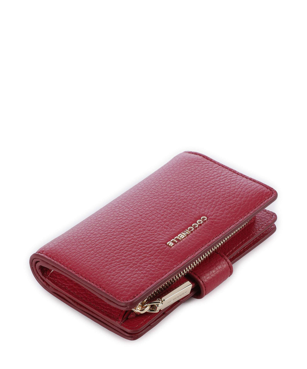 Coccinelle Metallic Soft Wallet sangria