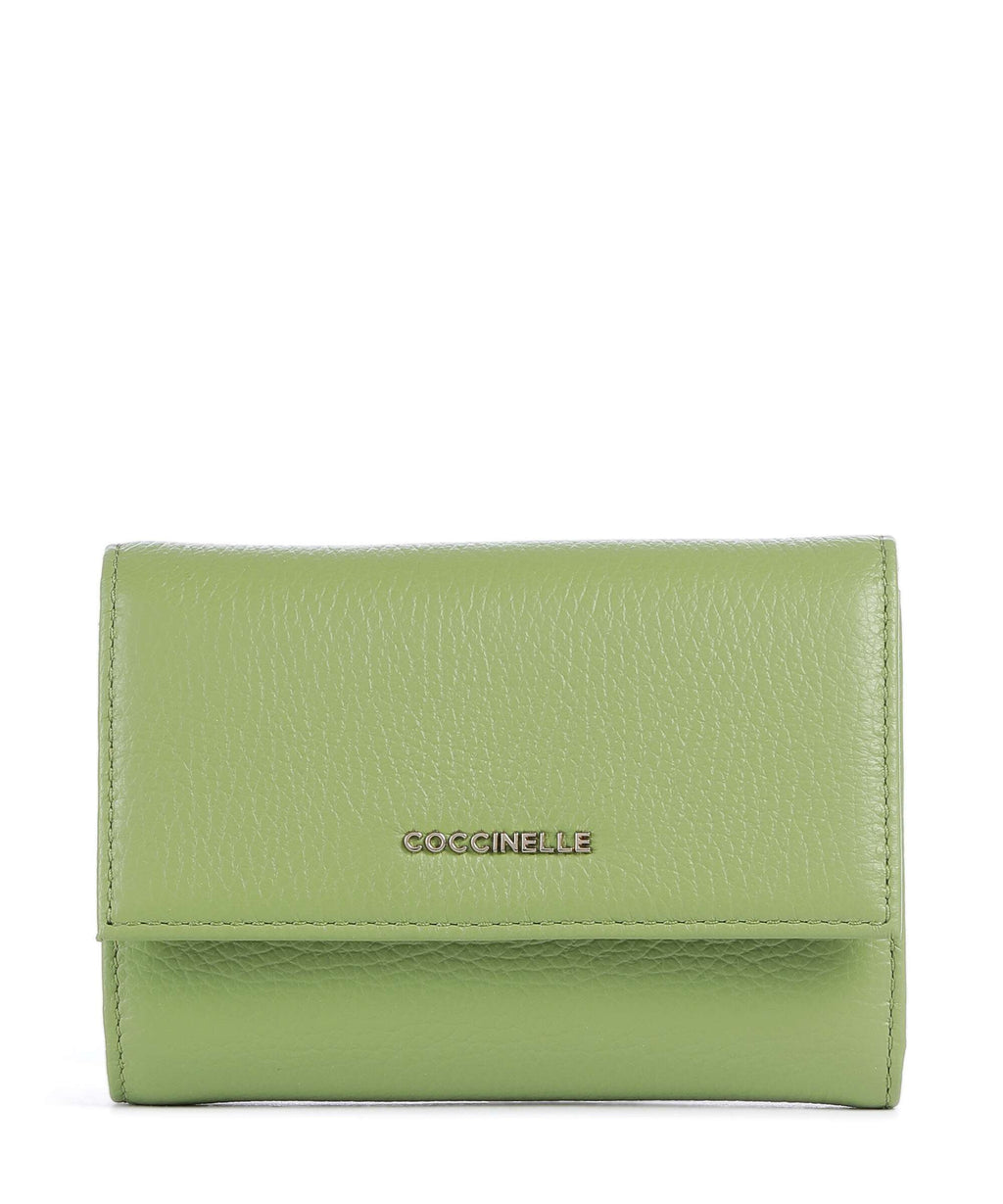 Coccinelle Metallic Soft Wallet guacamole