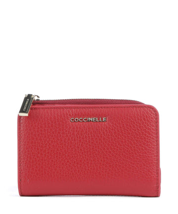 Coccinelle Metallic Soft RFID Portafoglio ruby