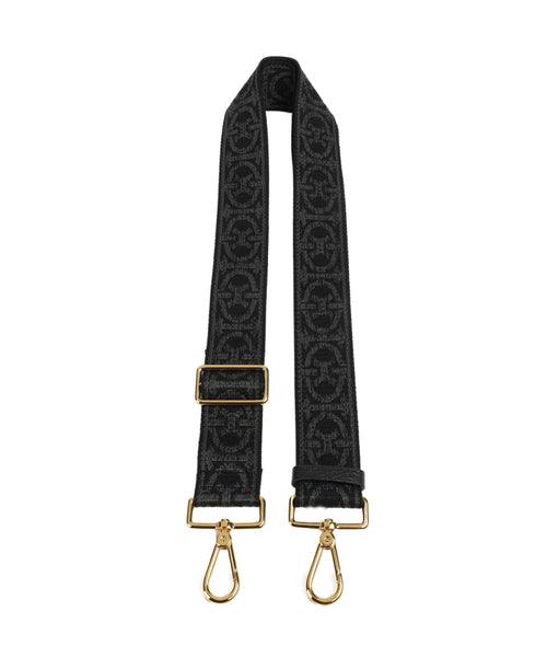 Coccinelle Nastro Monogram Bag strap anthracite/noir