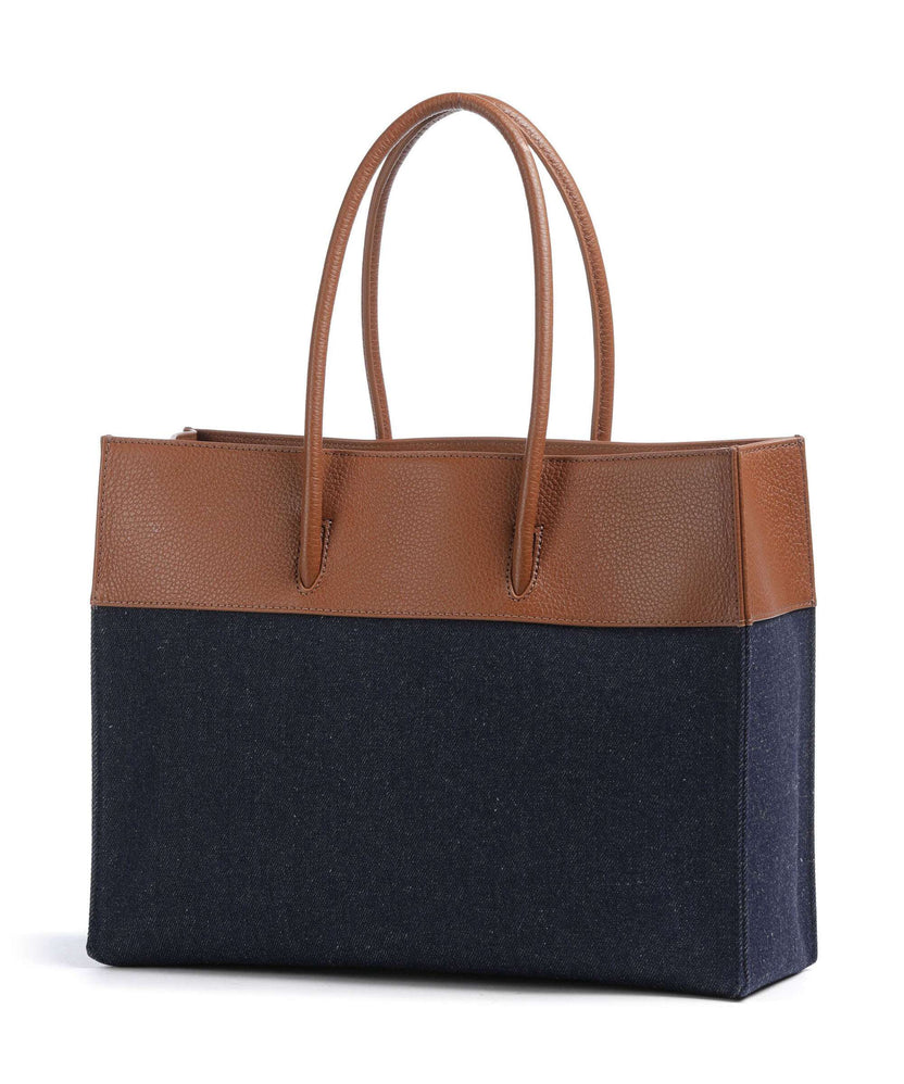 Coccinelle Myrtha Denim Tote bag blue/cognac
