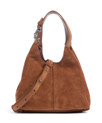 Coccinelle C-Easy Suede Borsa a mano cognac