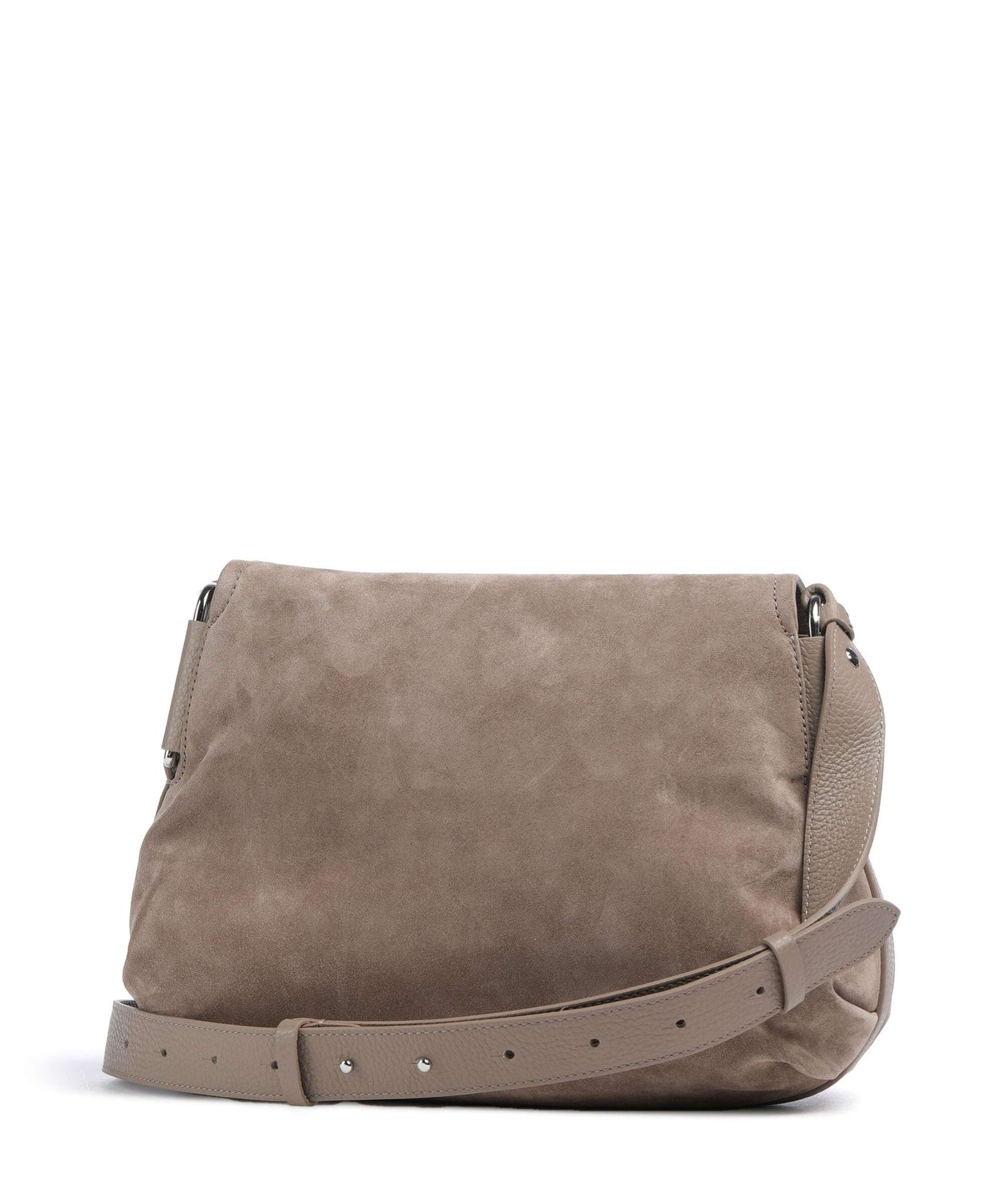 Coccinelle Rebekka Suede Shoulder bag warm taupe
