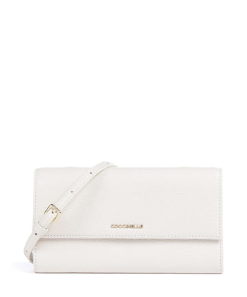 Coccinelle Metallic Soft Portafoglio blanco