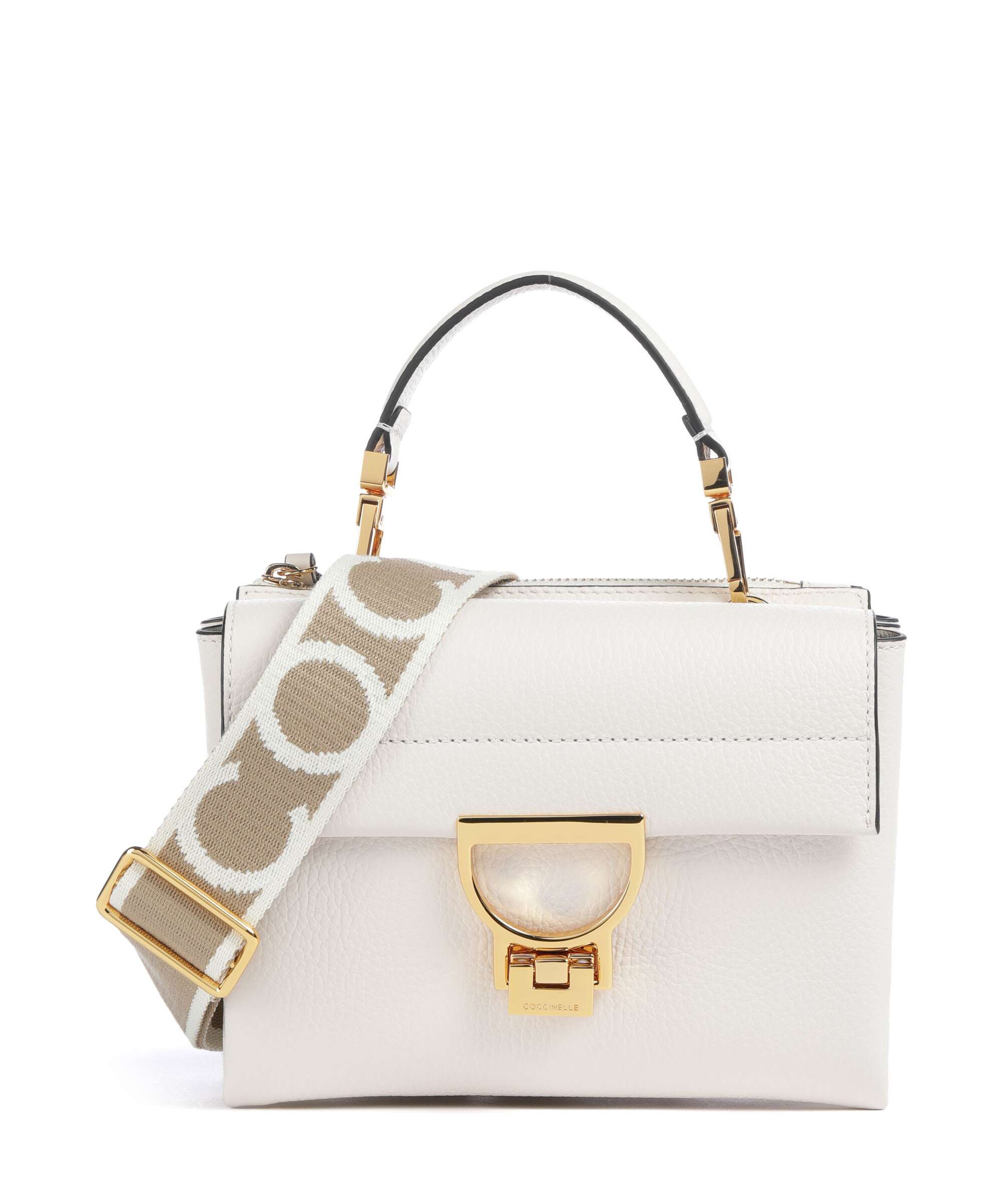 Coccinelle Arlettis Signature Crossbody bag blanco