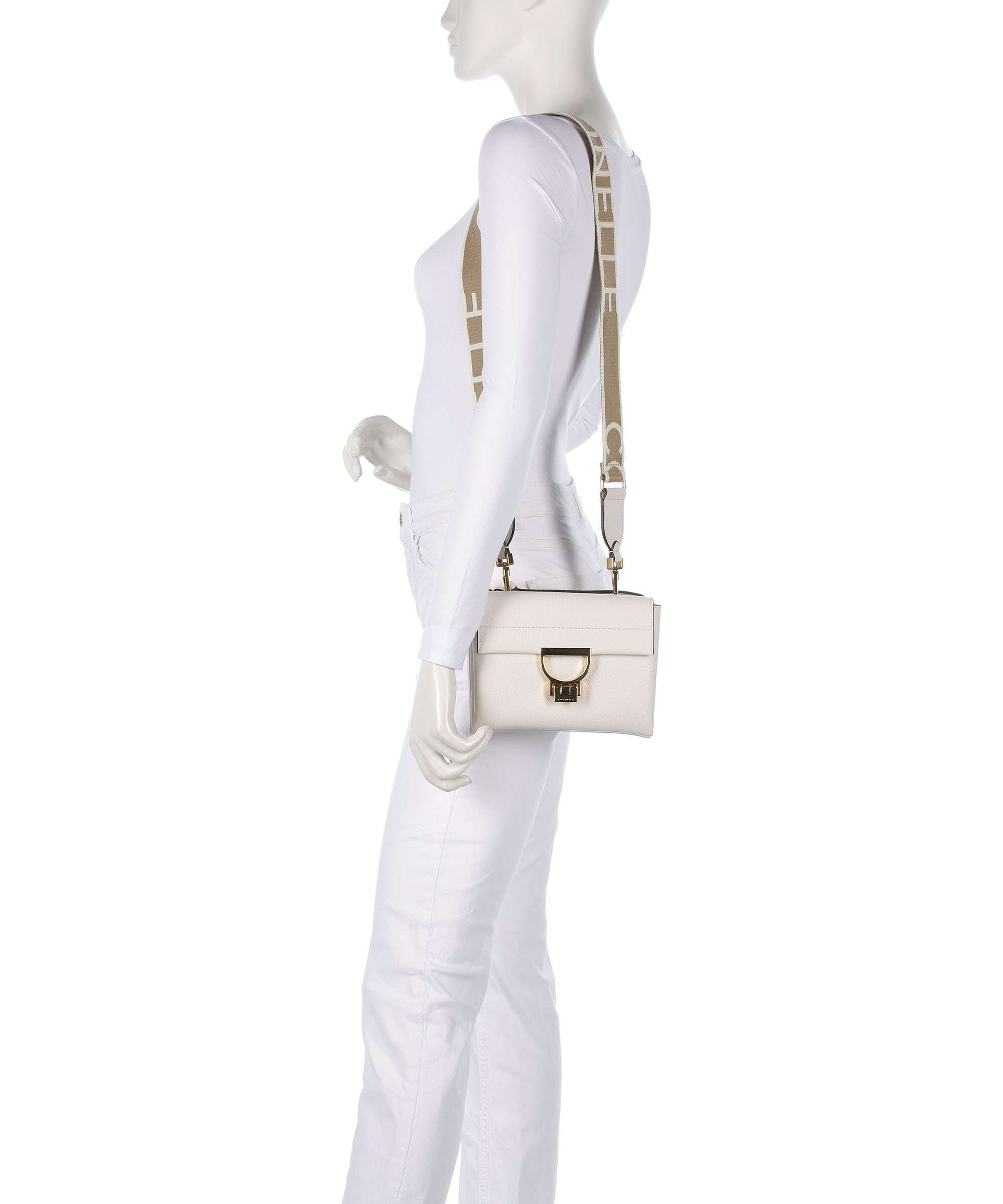 Coccinelle Arlettis Signature Crossbody bag blanco
