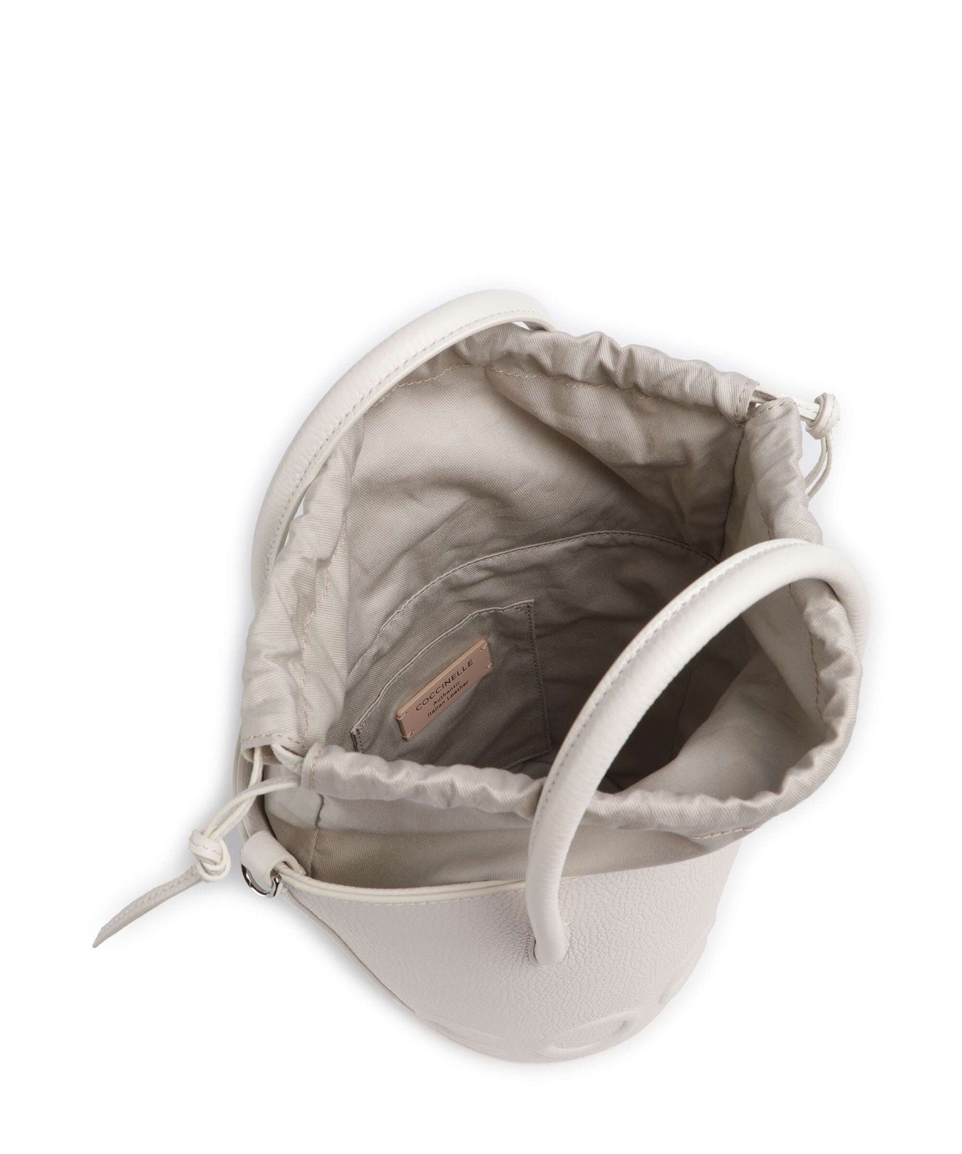 Coccinelle Myrtha Maxi Logo Bucket bag blanco