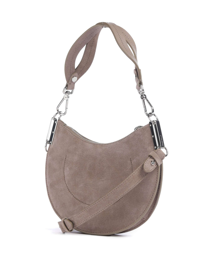 Coccinelle Sunup Suede Shoulder bag warm taupe