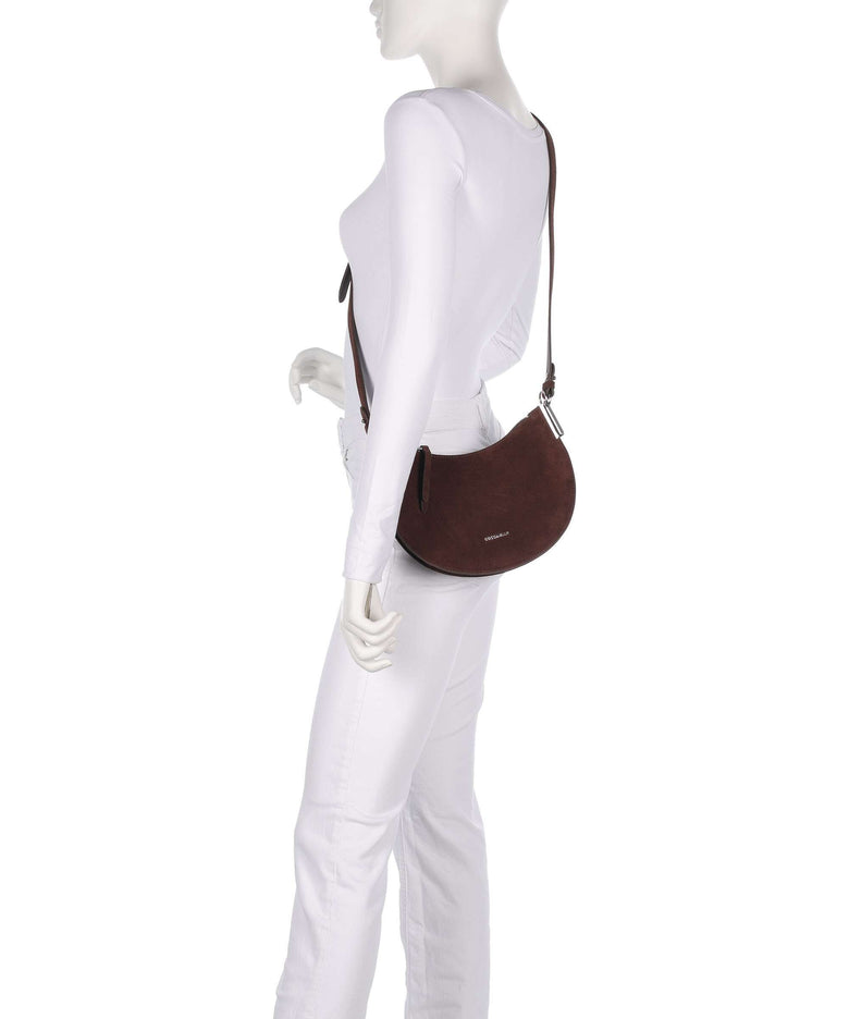 Coccinelle Sunup Suede Shoulder bag brunette