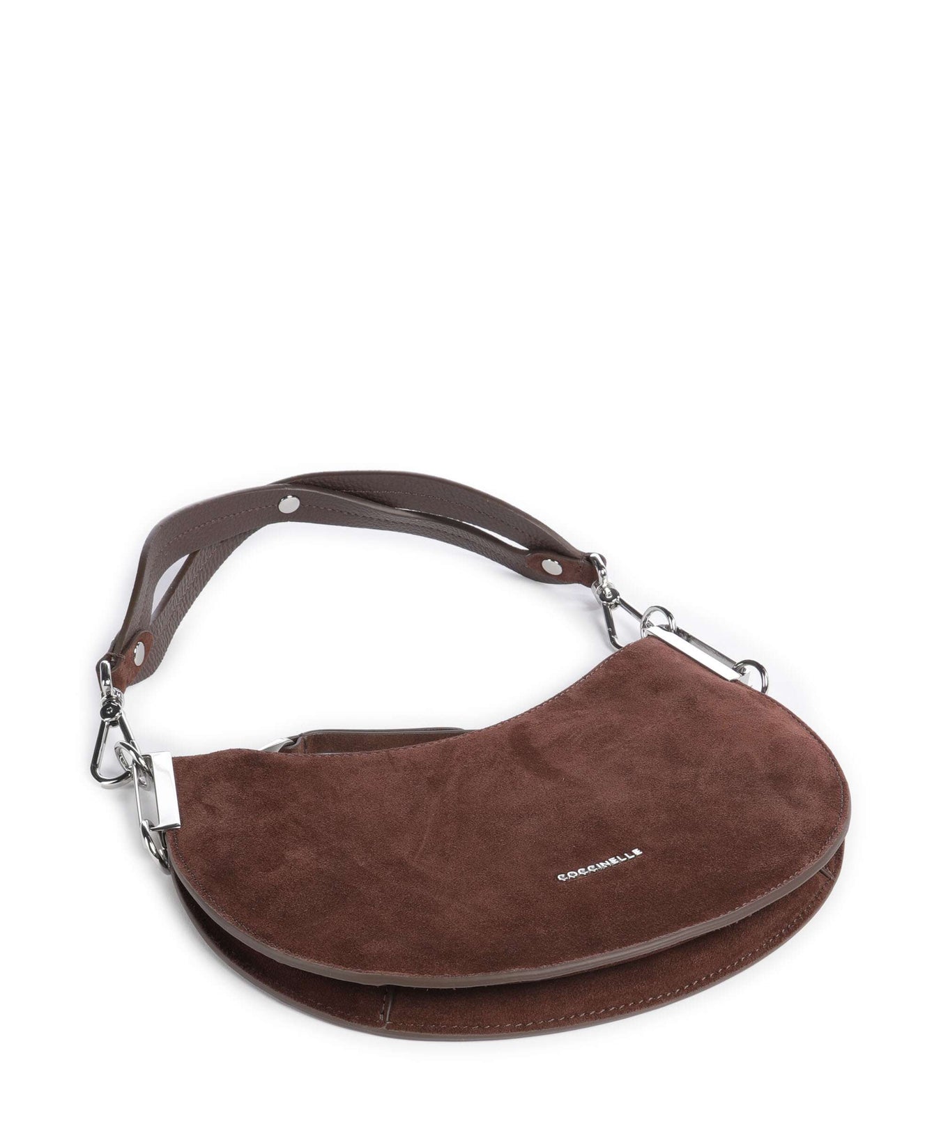 Coccinelle Sunup Suede Shoulder bag brunette
