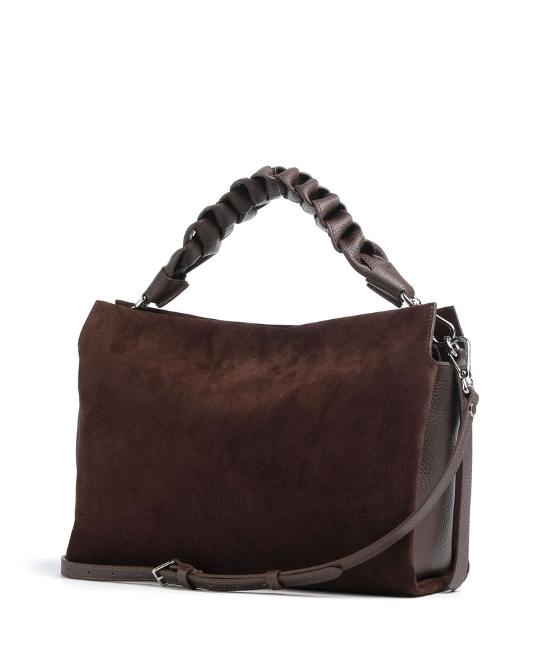 Coccinelle Boheme Suede Hobo bag brunette