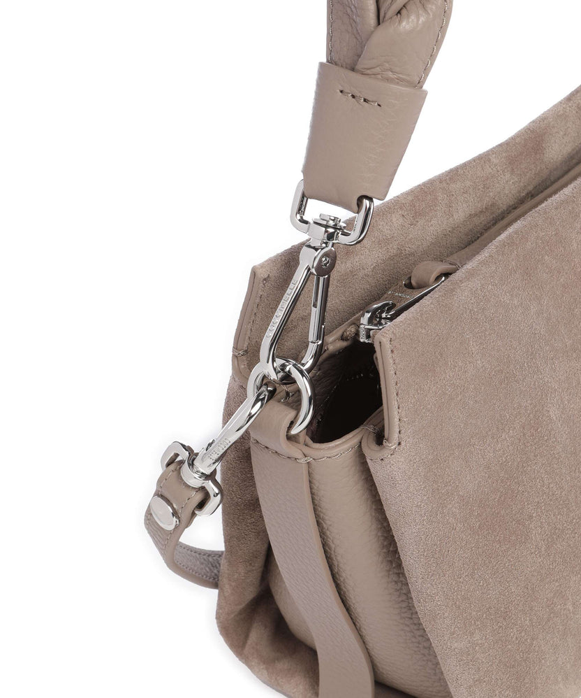 Coccinelle Boheme Suede Handbag warm taupe
