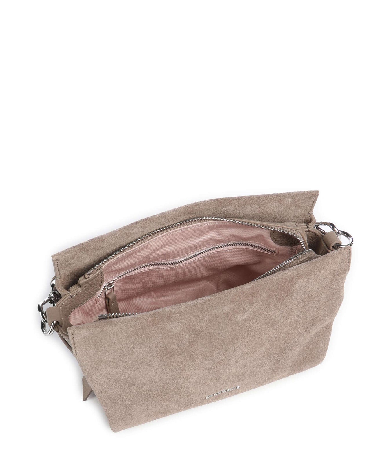 Coccinelle Boheme Suede Handbag warm taupe