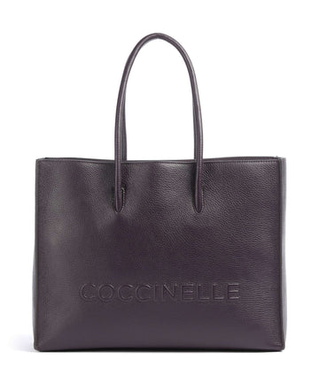 Coccinelle Myrtha Maxi Logo Borsa shopper prune