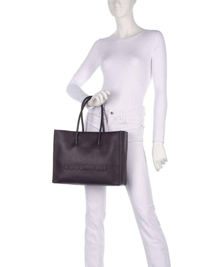 Coccinelle Myrtha Maxi Logo Tote bag prune