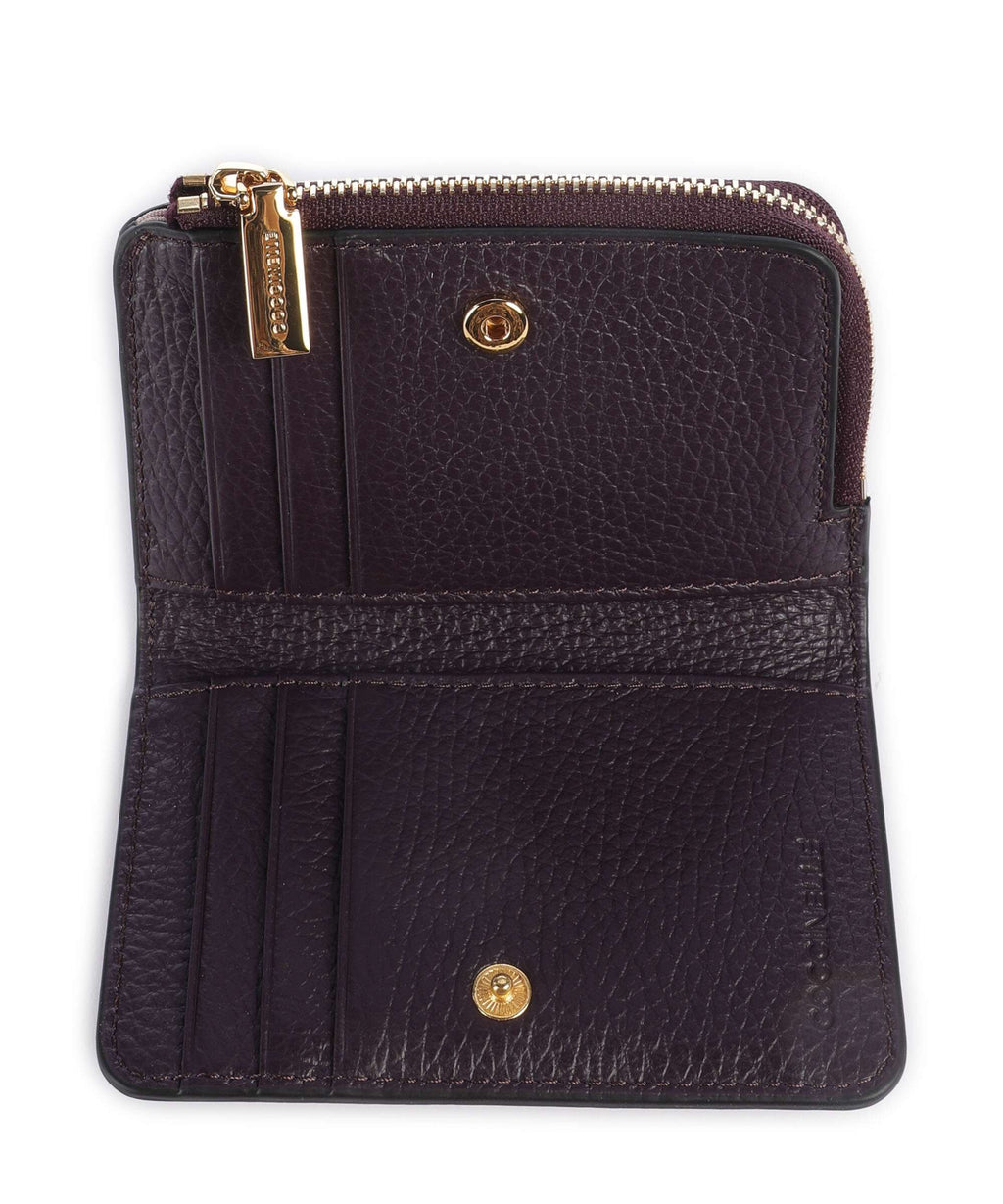 Coccinelle Metallic Lizard RFID Wallet prune