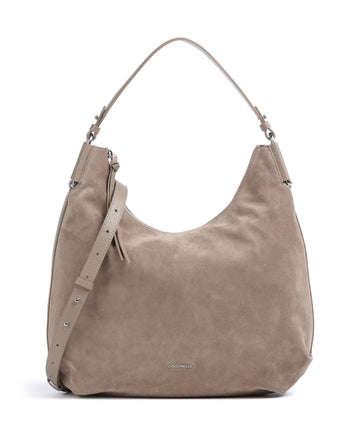 Coccinelle Rebekka Suede Borsa hobo warm taupe