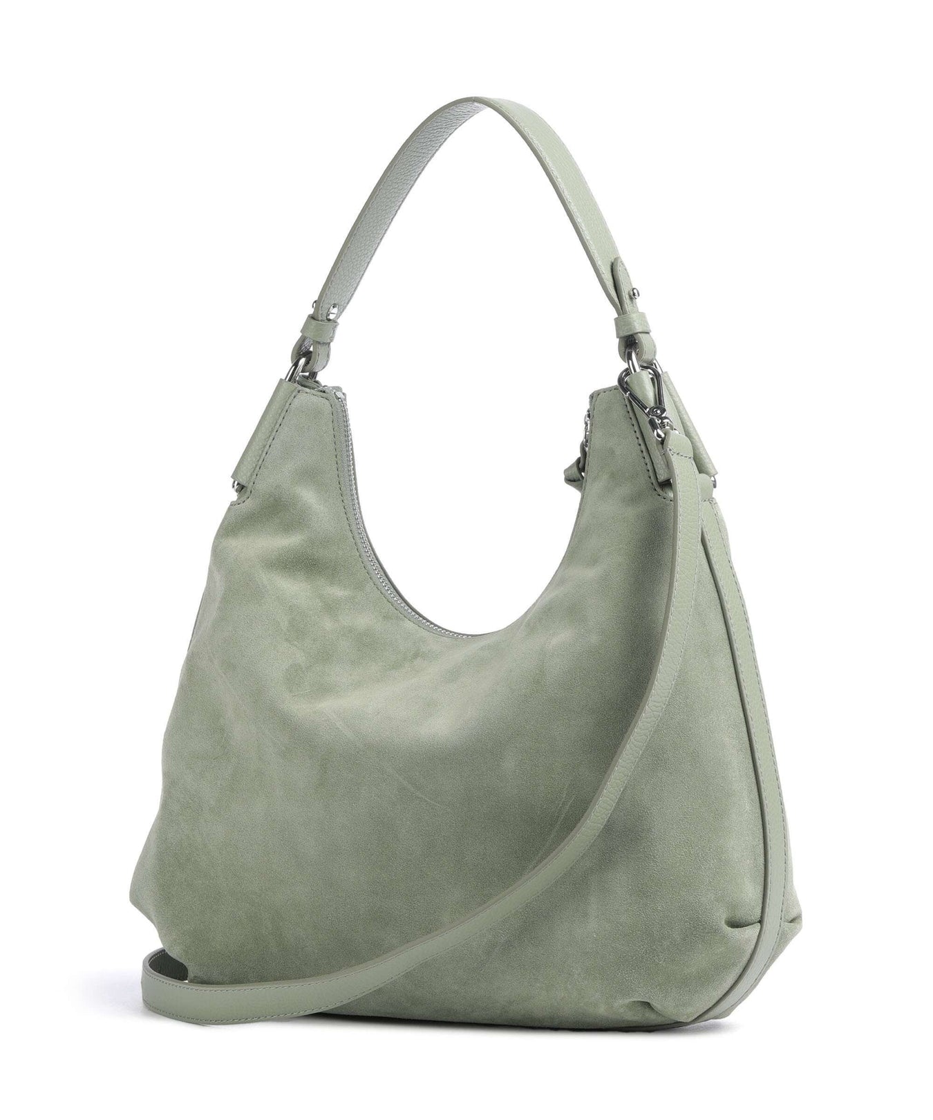 Coccinelle Rebekka Suede Hobo bag greenery